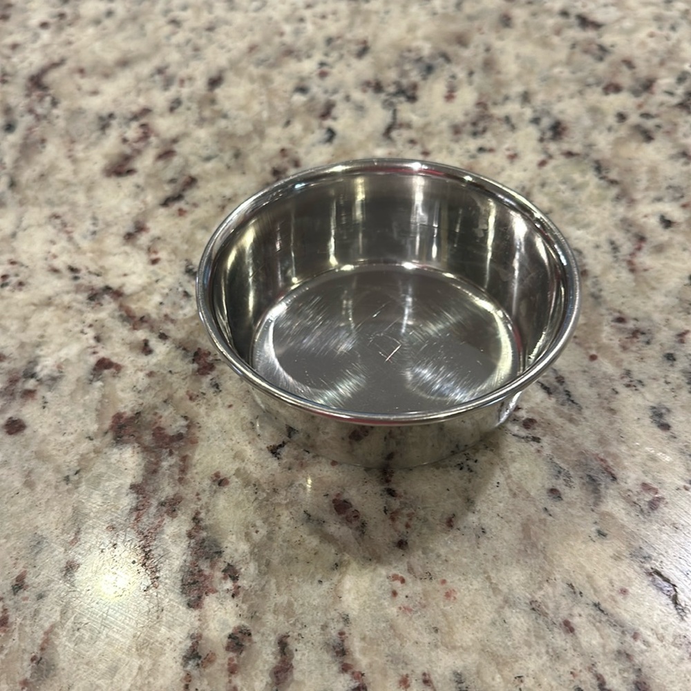 Small animal feeder bowl 4.5 inches stainless steel